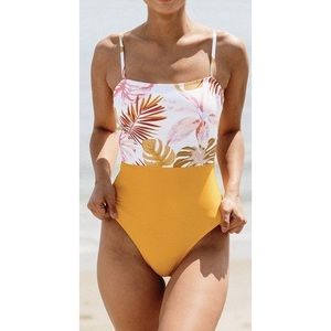 Cupshe Jocelyn Tropical One Piece Swimsuit : Size XL
